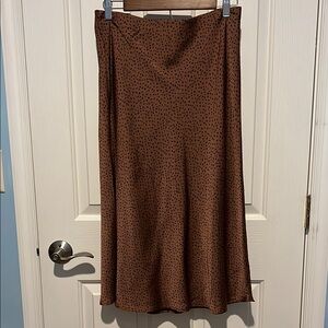 Brown Patterned Women's Skirt